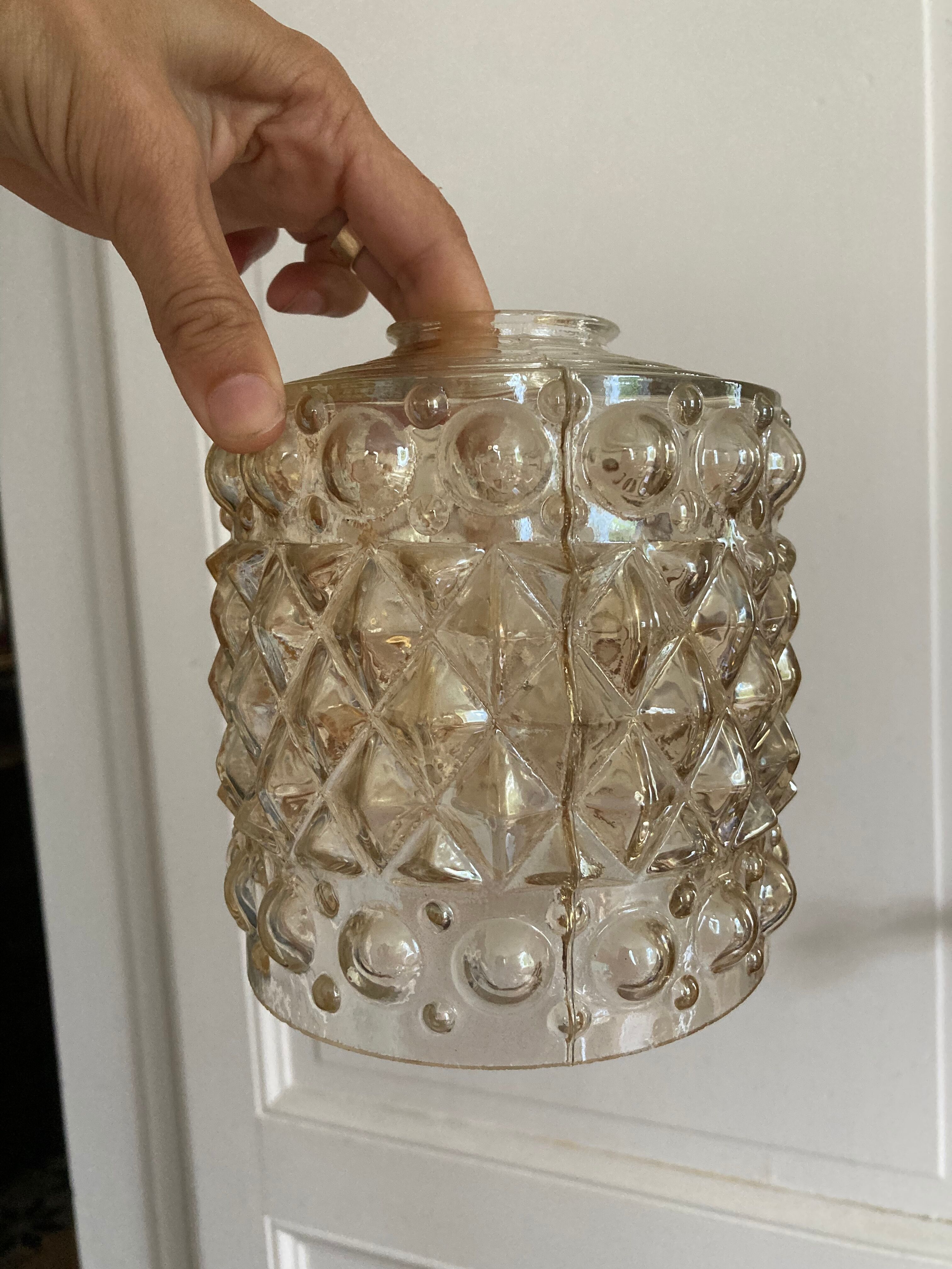 Amber glass swing vintage shade