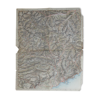 Old map Nice, Saint Martin de Vésubie