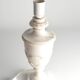 Neoclassical White Florentine Alabaster Table Lamp with Leaf Relief, Italy