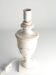 Neoclassical White Florentine Alabaster Table Lamp with Leaf Relief, Italy