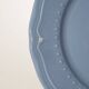 Set of 4 blue ceramic dessert plates.