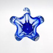 Lot vase and bowl - Josef Hospodka Chribska - Blue Sommerso - 1960