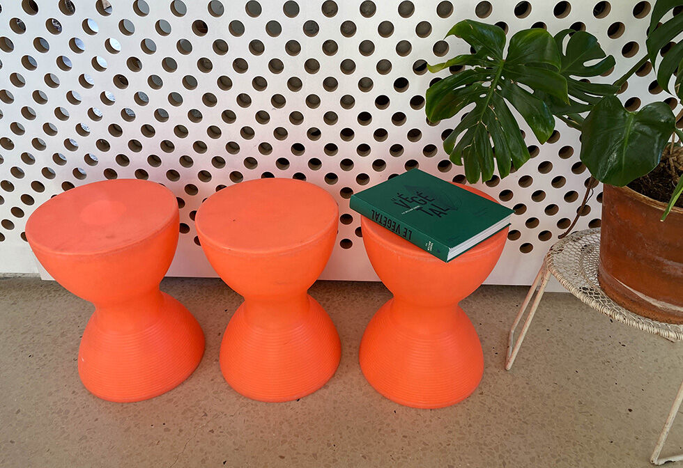 Vintage diabolo stool 1980s