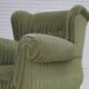 Fauteuil danois en velours vert et frêne, années 1950