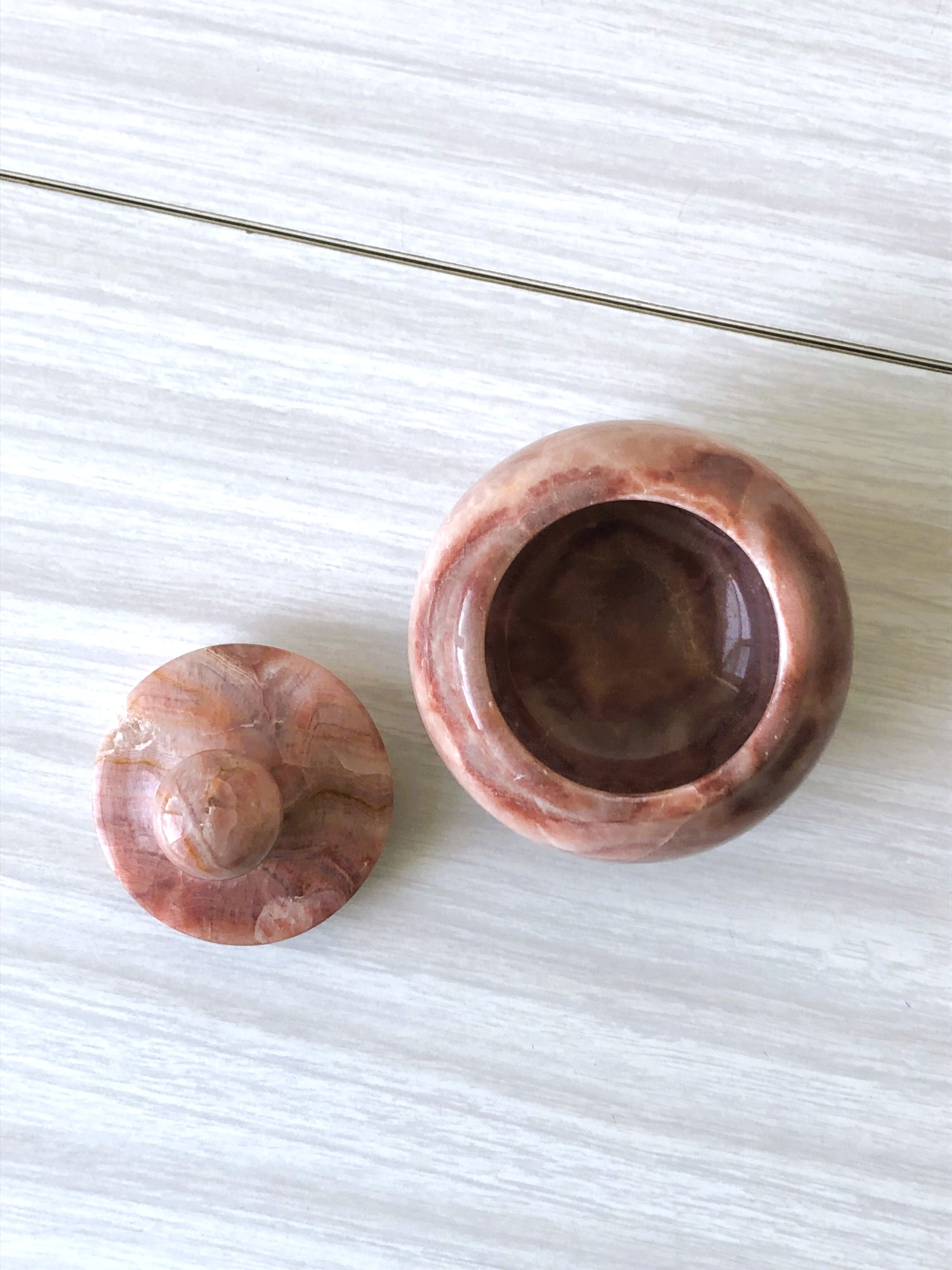 Small pink marble box