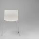 Mid-Century White Chair with Metal Frame and Plastic Seat, Belgium
