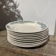 Set of 8 flat plates iron earth model Longchamp Alésia