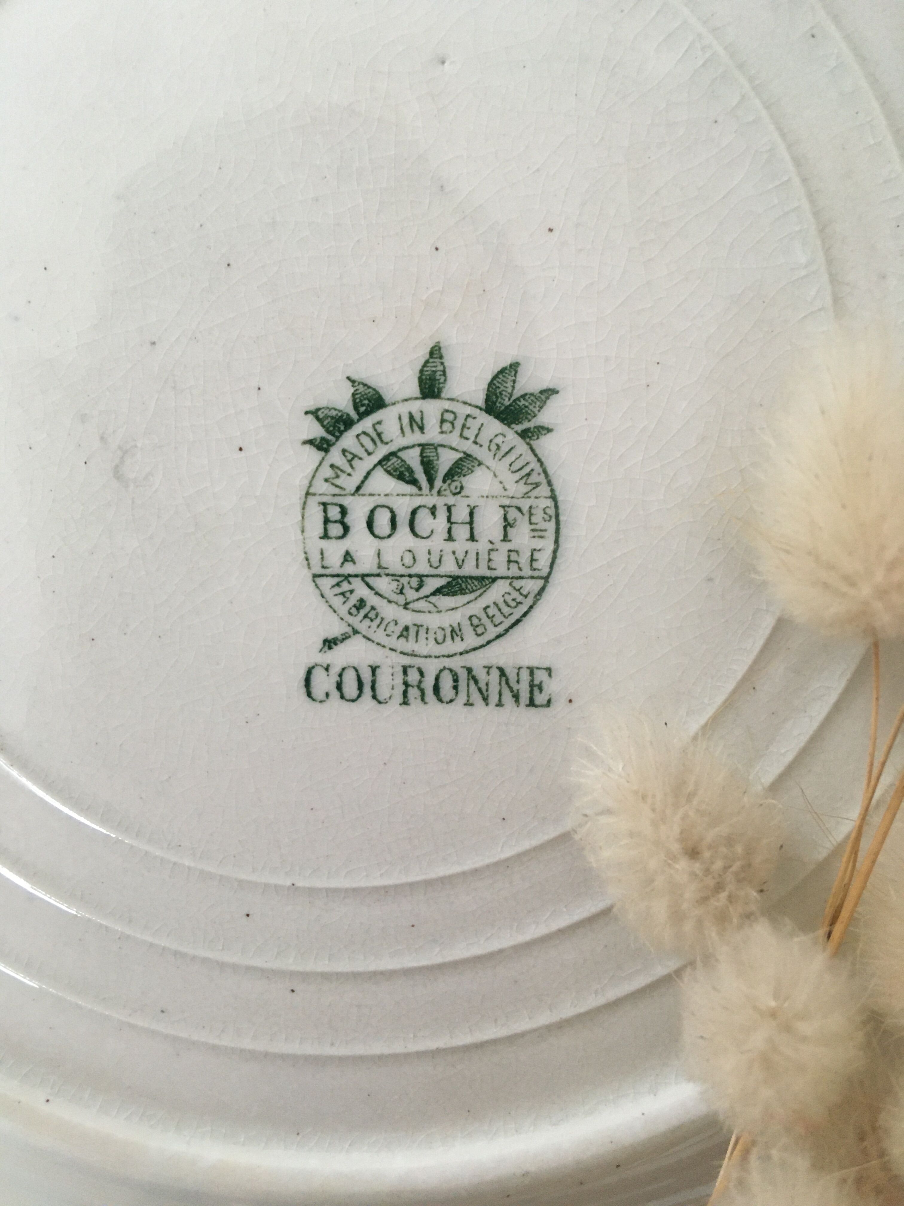 Lot 6 mismatched iron earth dessert plates