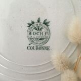 Lot 6 mismatched iron earth dessert plates