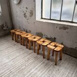Set of 6 Olof Ottelin stools, Finland 1950.