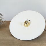 Suspension in black & white enamelled sheet metal