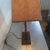 Table lamp in rectangular forged iron