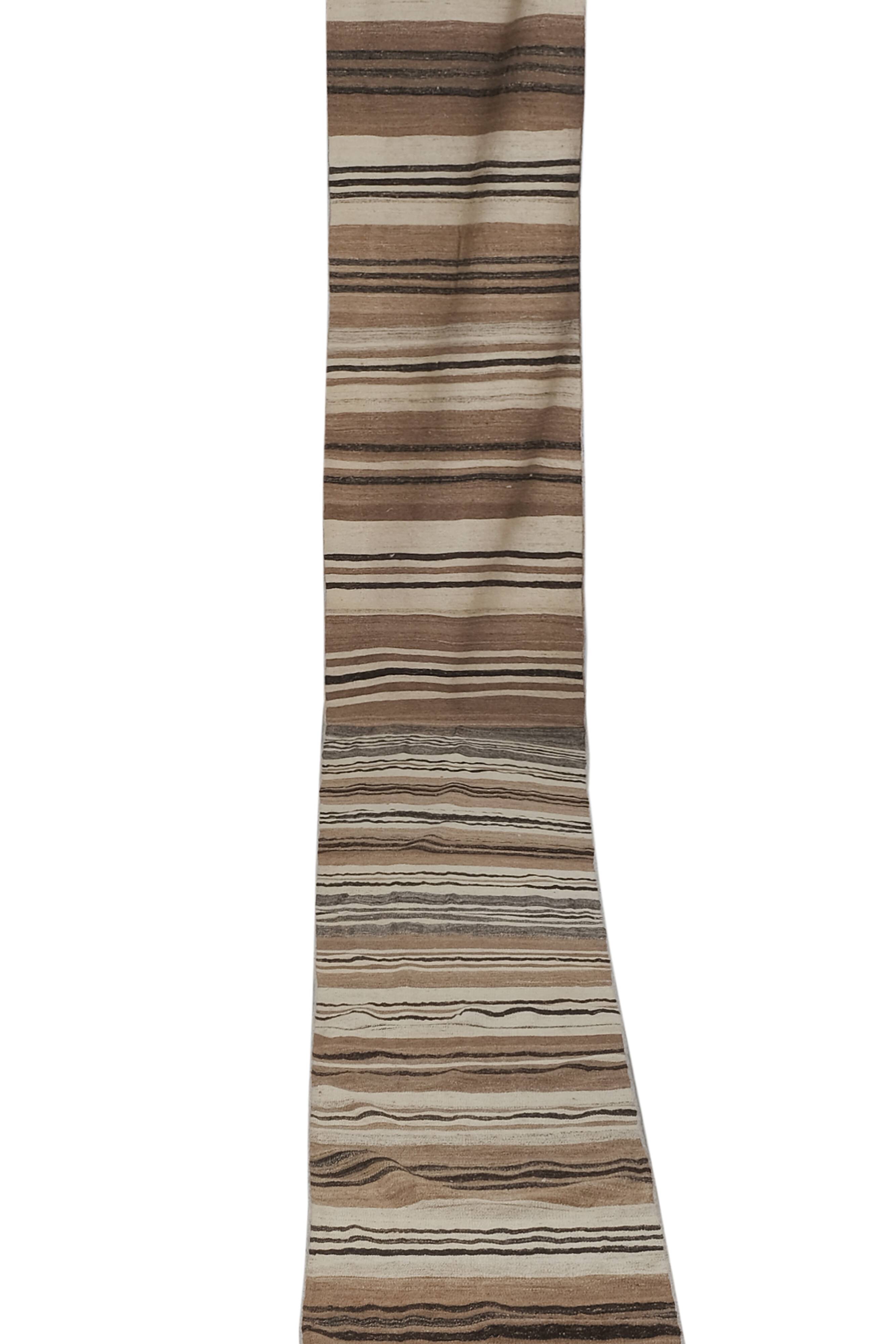 Vintage Turkish Extra Long Kilim Runner Rug - Stair Runner