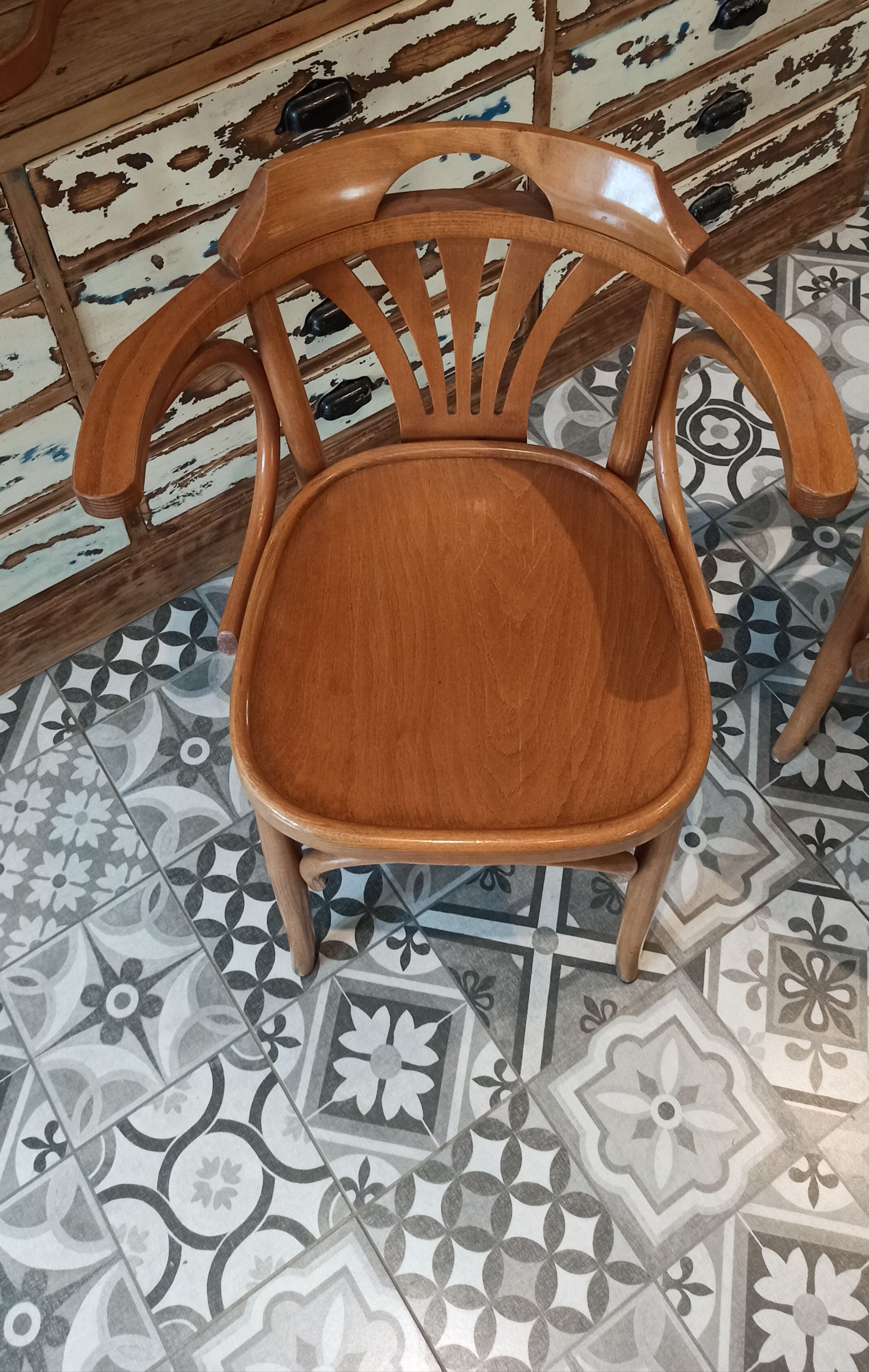 Lot 2 bistro armchairs