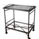 Vintage metal and glass serving cart