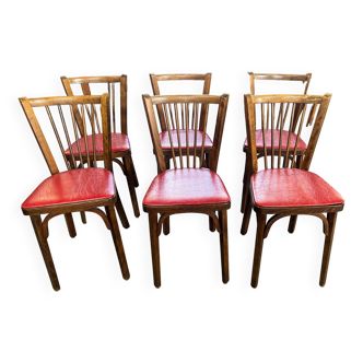 Suite of 6 Baumann N12 bistro chairs