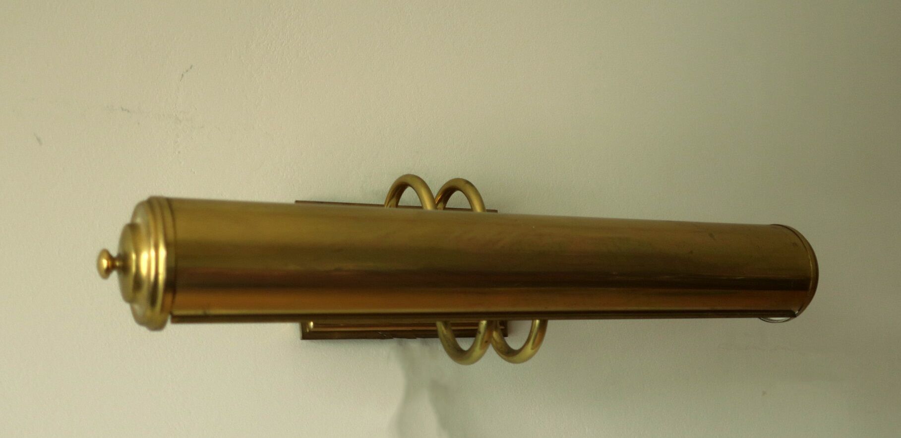 Pair of brass adjustable wall reading lights 1960s