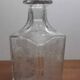 Chiseled glass liquor carafe, vintage, 1950s