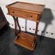 Lyre bedside table in solid cherry wood