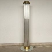 Pair of Design Brass and Glass Modern Floor Lamps/Kamenicky Senov, 1960s