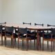 Extendable dining room table and chairs (by Kristian Solmer Vedel)