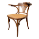 Rare american viennese style office armchair, bent wood, w baumann.