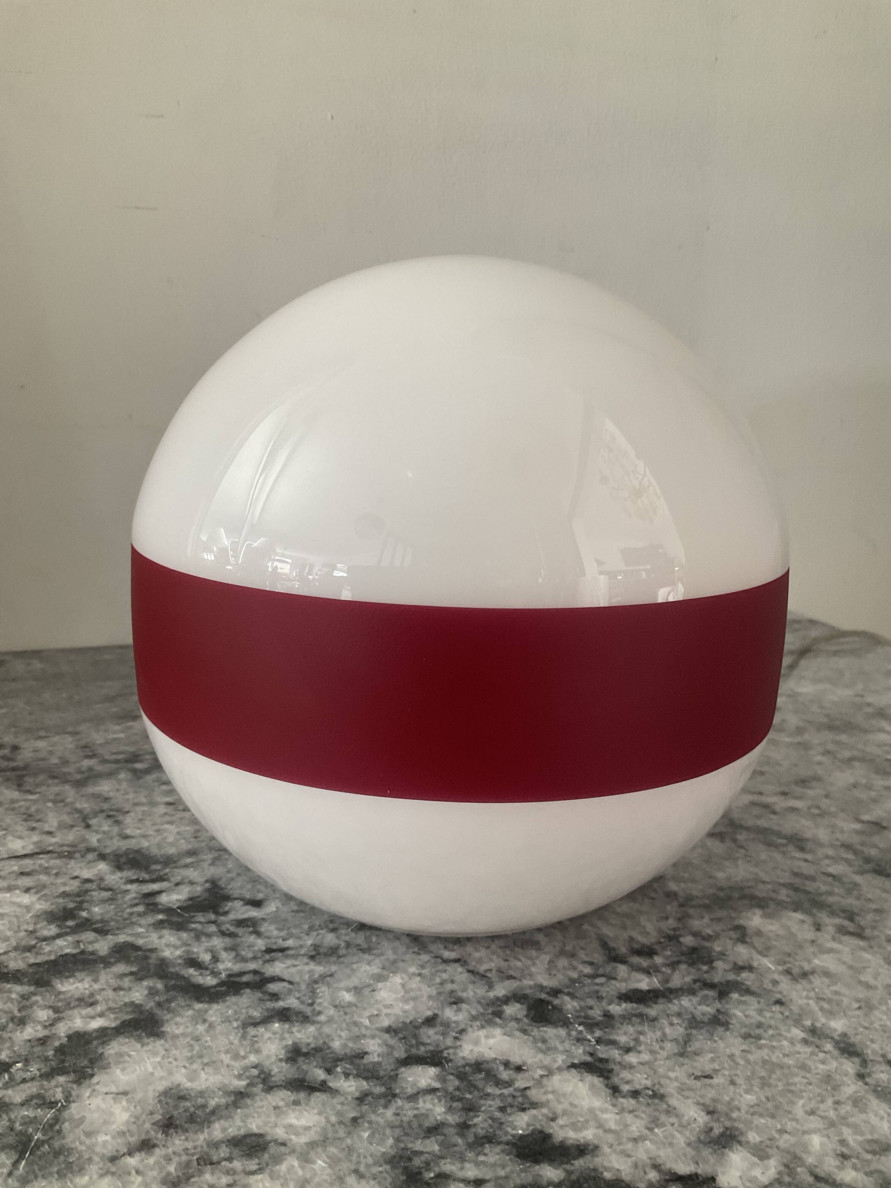 Lampe design Philips en métal et opaline