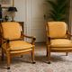 Neoclassical canapé and conversation chairs by Maison Rémy, Paris, France, 1986, set of 3.