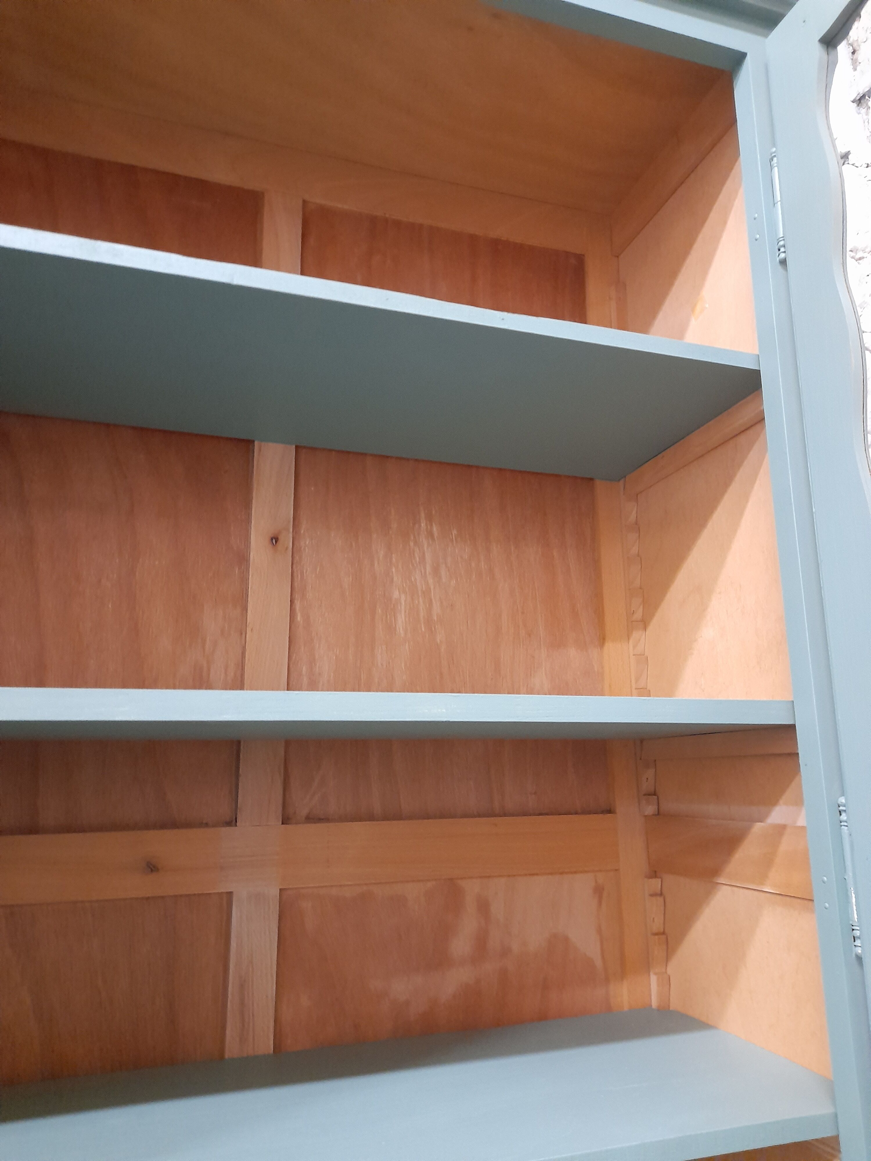 Small green glass cabinet