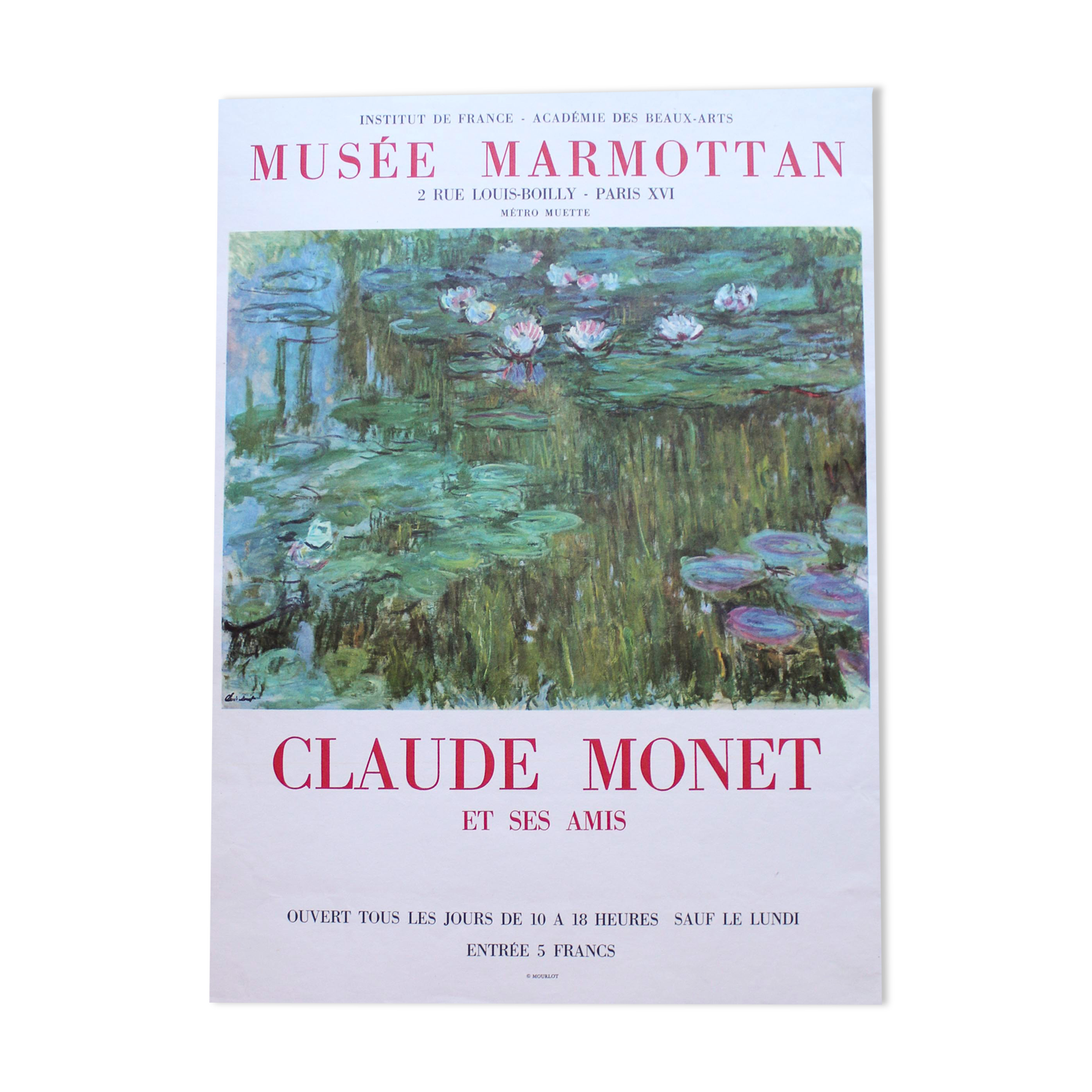 Poster Exhibition Claude Monet Museum Marmottan 70s