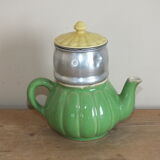 Selfish or miniature coffee maker green and yellow