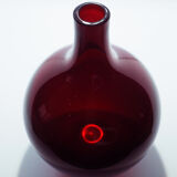 Scandinavian ruby glass vase