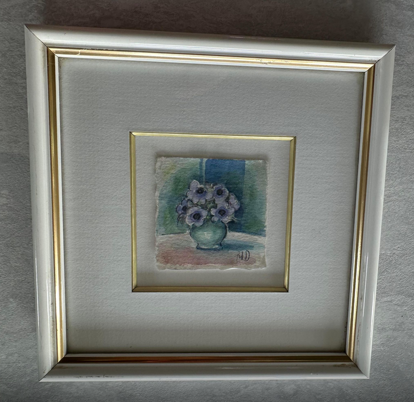 Aquarelle "anémones" Maryse Delarue
