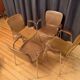 Ensemble de quatre chaises, Italie, années 1960