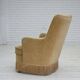 1970s, Danish armchair., original light green furniture velour.