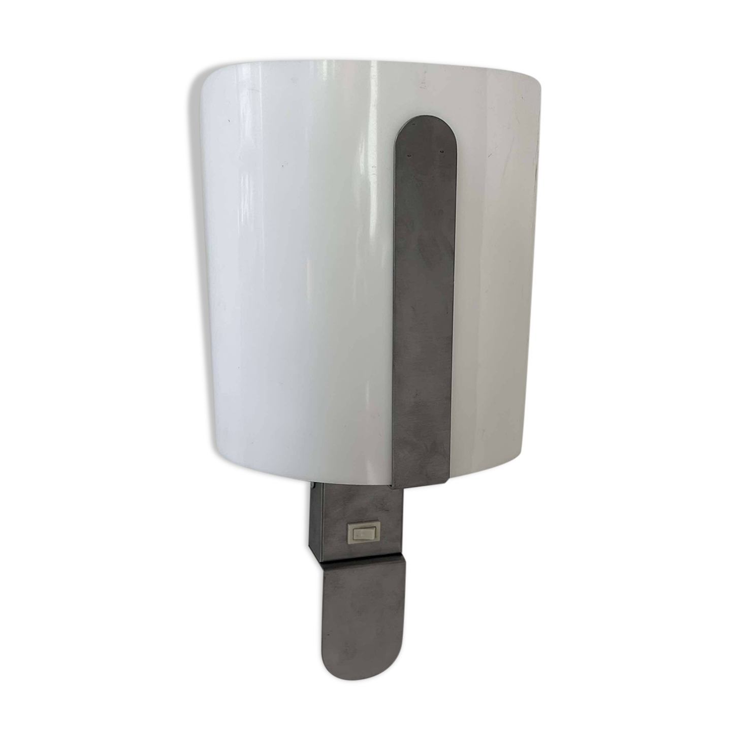 Vintage Arlus wall light, Perspex and brushed metal, France 1970