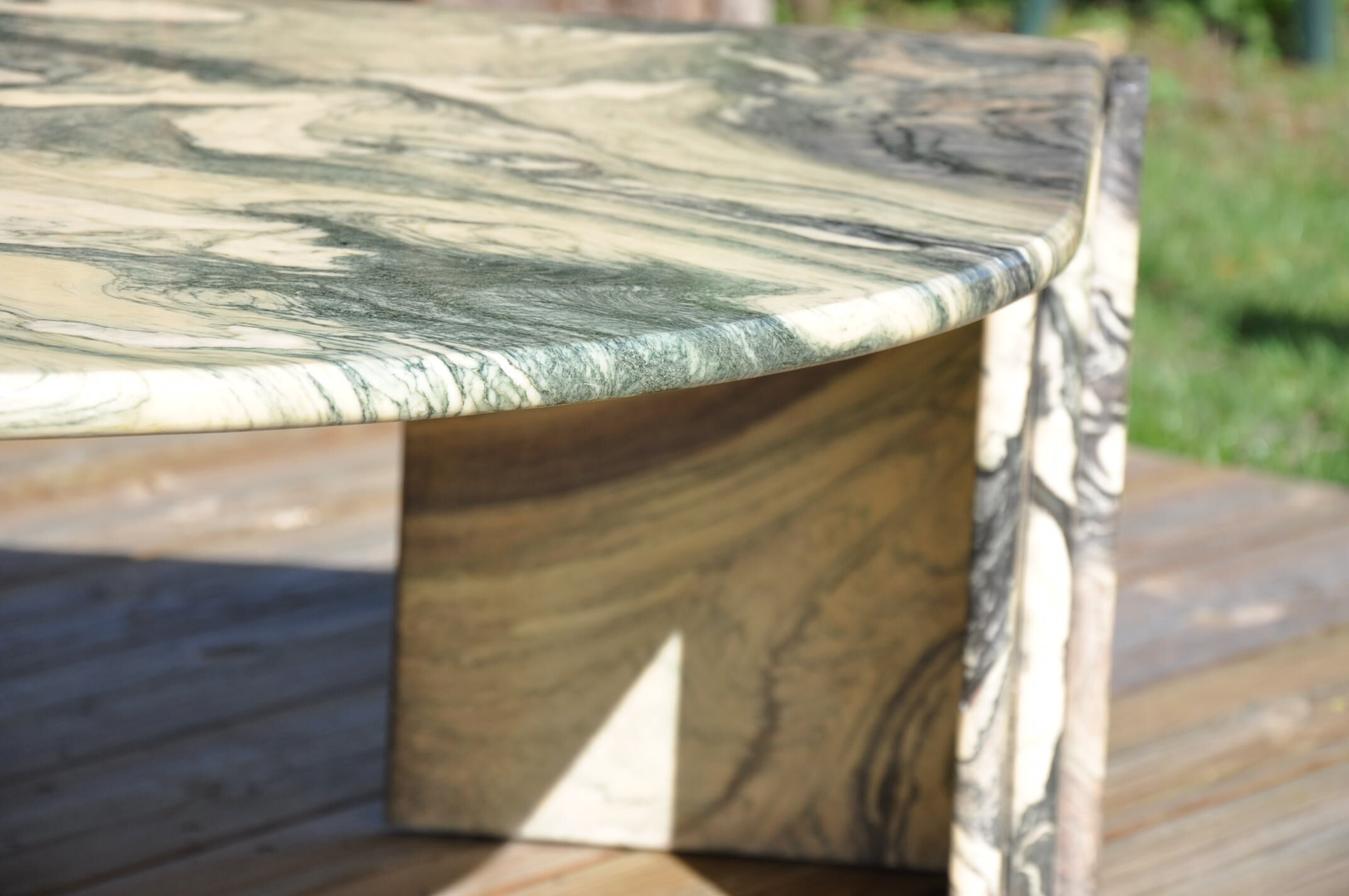 70s marble coffee table