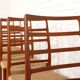 6 chaises modèle 82 en teck et corde par Niels Otto Møller