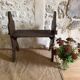 Small brutalist wooden bench