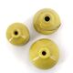 Trio of yellow ceramic vases, 70s