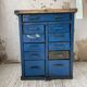 Meuble établi rangement militaire industriel bleu