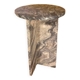 Green Cipollino marble side table