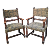 Paire de fauteuils de style Louis XIII