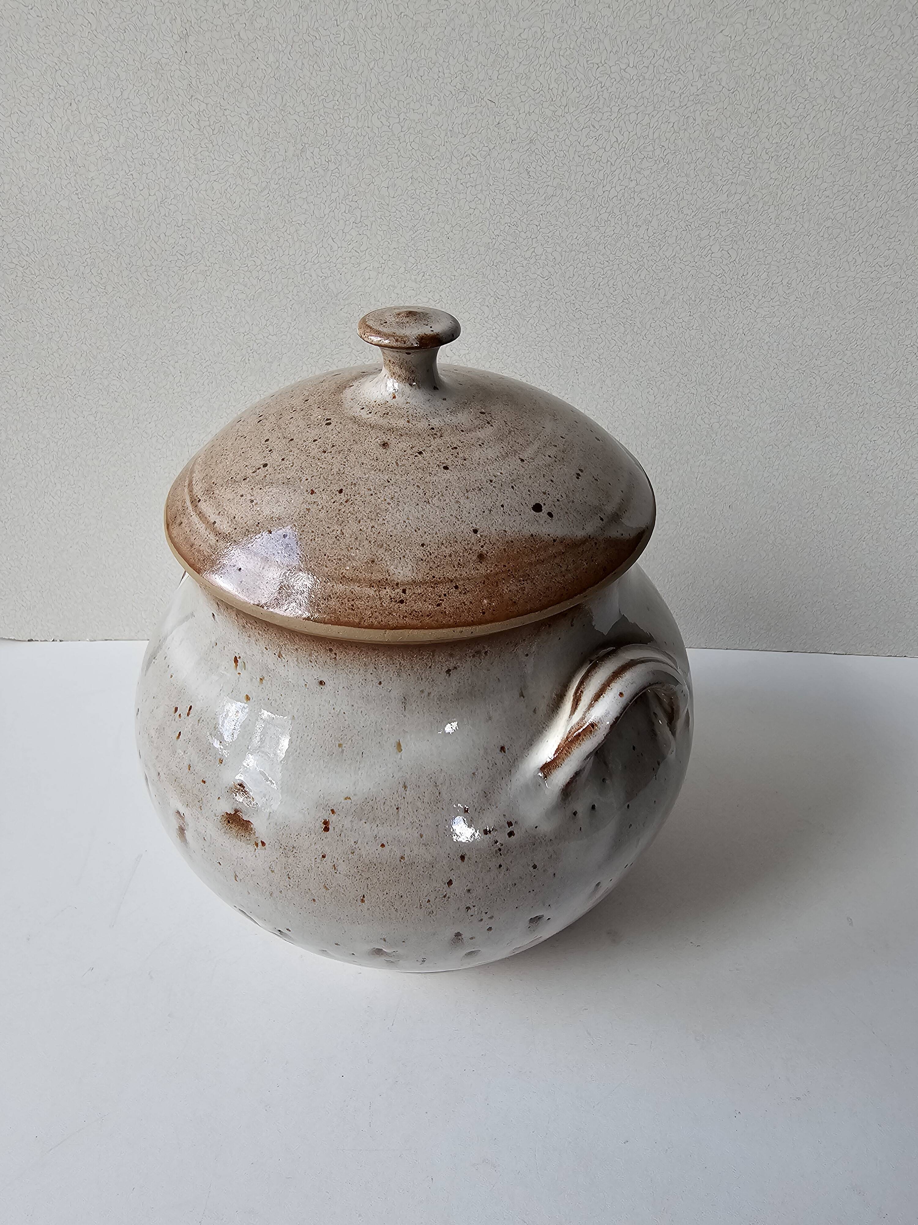 Soupière en grès céramique Signée Roger Jacques (Puisaye)