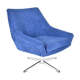 Vintage Cord armchair Shell, Deutsche Democratic Republic, DDR, 1960s, Blue
