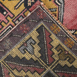Tapis Oushak rose 4x7 fait main, 120x214Cm