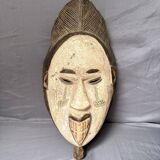 Ancient Tribal Wood Mask African Punu Maiden Mukudji Gabon