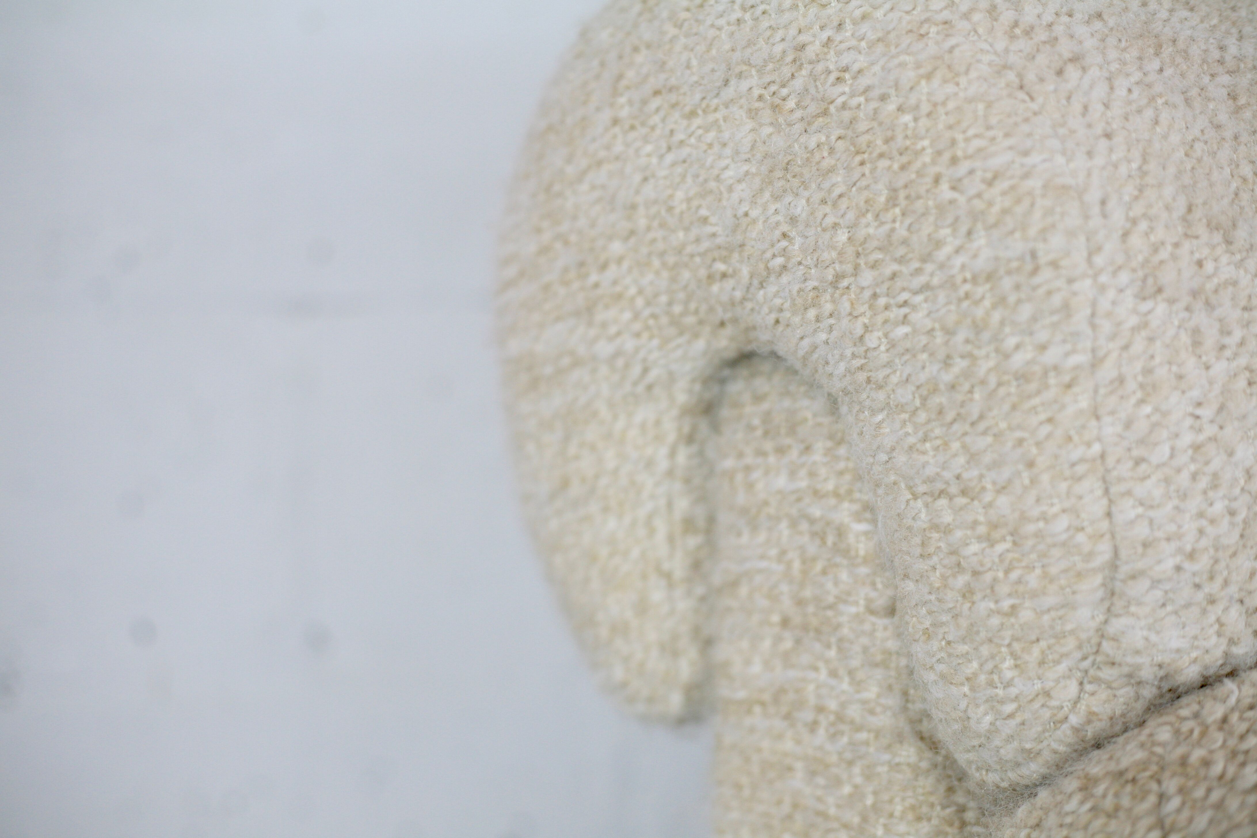 Chair "Space Age" in unbleached wool, France, circa 1970