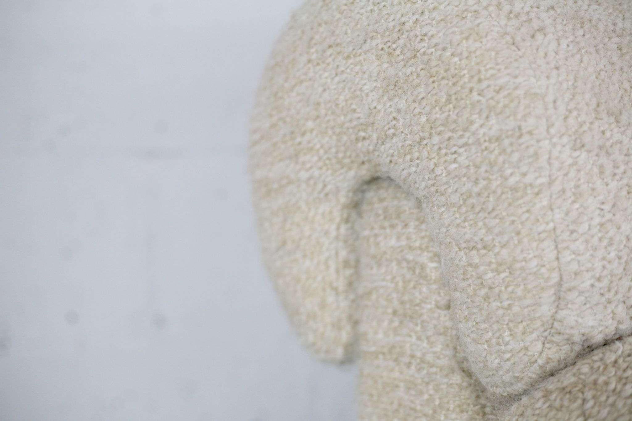 Chair "Space Age" in unbleached wool, France, circa 1970