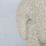 Chair "Space Age" in unbleached wool, France, circa 1970